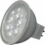 Satco LED MR16 Lightbulb - 4.50 W - 35 W Incandescent Equivalent Wattage - 12 V - 360 lm - MR16 Size - Silver - White Light Color - GU5.3 Base - 25000 Hour - 5000&deg;K Color Temperature - 80 CRI - 40&deg; Beam Angle - Dimmable - Adjustable Brightness - 1 SDNS11395
