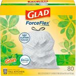 Glad Drawstring Tall Kitchen Bags - Gain Original - 13 gal Capacity - 9 mil (229 Micron) Thickness - Drawstring Closure - Yellow - Kitchen, Garbage, Office, School, Day Care, Restaurant, Hotel, Commercial - 80/Box - 3 / Carton CLO78750