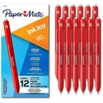 Paper Mate InkJoy Gel Pen - 0.7 mm Pen Point - Retractable - Red Ink - Gel-based - Writing, Home, Office, School - 12 / Dozen PAP1953047A