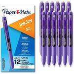 Paper Mate InkJoy Gel Pen - 0.7 mm Pen Point - Retractable - Purple Ink - Gel-based - Writing, Home, Office, School - 1 Dozen PAP1953511A