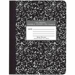 Roaring Spring Wide-ruled Composition Book - 100 Sheets - 200 Pages - Sewn/Tapebound - Both Side Ruling Surface - Wide Ruled Front Ruling - Red Margin - 15 lb Basis Weight - 9 3/4" x 7 1/2" Sheet Size - 7.5" Width x 9.8" Depth - White Paper - Black Marble ROA77230CT