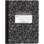 Roaring Spring Unruled Paper Composition Book - 50 Sheets - 100 Pages - Plain - Sewn/Tapebound - Unruled Front Ruling - 15 lb Basis Weight - 9 3/4" x 7 1/2" Sheet Size - 9.8" Width x 7.5" Depth - White Paper - Black Marble Board Cover - Hard Cover, Smooth ROA77260CT