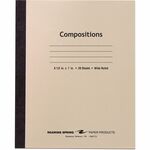 Roaring Spring Wide Ruled 20-sheet Compositn Book - 20 Sheets - 40 Pages - Sewn/Tapebound - Both Side Ruling Surface - Wide Ruled Front Ruling - 15 lb Basis Weight - Legal - 8 1/2" x 7" Sheet Size - 8.5" Width x 7" Depth - White Paper - Black Binding - Ma ROA77340CT