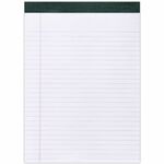 Roaring Spring Recycled Legal Pads - 40 Sheets - 80 Pages - Stapled/Tapebound - Both Side Ruling Surface - Wide Ruled Front Ruling - Double Line Red Margin - 15 lb Basis Weight - Legal - 8 1/2" x 11 3/4" Sheet Size - 8.5" Width x 11.8" Depth - White Paper ROA74713CT