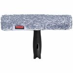 Rubbermaid Commercial HYGEN Microfiber Glass Washer - MicroFiber Blade - 1.5" Height x 7.1" Width x 10.2" Length - Absorbent, Streak-free, Durable, Reusable, Ergonomic Handle, Comfort Grip, Washable - Compatible with Glass - Black - 1Each RCP2221954