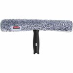 Rubbermaid Commercial HYGEN Microfiber Glass Washer - 1.5" Height x 7.1" Width x 14.8" Length - Streak-free, Absorbent, Durable, Ergonomic Handle, Reusable, Washable - Compatible with Glass - Black - 1Each RCP2221945