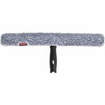 Rubbermaid Commercial HYGEN Microfiber Glass Washer - MicroFiber Blade - 1.5" Height x 7.1" Width x 18.8" Length - Absorbent, Streak-free, Durable, Reusable, Ergonomic Handle, Comfort Grip, Washable - Compatible with Glass - Black - 1Each RCP2221957
