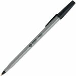 Business Source Ballpoint Stick Pens - Medium Pen Point - Black Ink - Tungsten Carbide, Brass Tip - Writing - 8 / Carton BSN37531CT