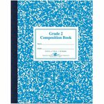 Roaring Spring First-grade Composition Books - 50 Sheets - 100 Pages - Sewn/Tapebound - Both Side Ruling Surface - Ruled Front Ruling - 15 lb Basis Weight - 9 3/4" x 7 3/4" Sheet Size - 9.8" Width x 7.8" Depth - White Paper - Blue Marble Marble Cover - Fl ROA77921CT