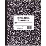 Roaring Spring Tape Bound Composition Notebooks - 60 Sheets - 120 Pages - Sewn/Tapebound - Both Side Ruling Surface - Wide Ruled Front Ruling - Red Margin - 15 lb Basis Weight - 9 3/4" x 7 3/4" Sheet Size - 7.8" Width x 9.8" Depth - White Paper - Black Ma ROA77505CT