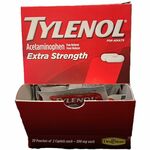 Tylenol Extra Strength 500mg Caplets - For Body Ache, Pain, Fever, Headache, Backache, Toothache, Common Cold, Arthritis, Premenstrual Cramp, Menstrual Cramp, Upset Stomach - 30 / Box LIL64478