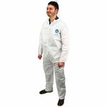 Genuine Joe Promax Coveralls - X-Large - White - Comfortable, Breathable, Microporous, Versatile GJO01310