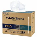 Genuine Joe Hydroknit Towel Wipers - For Multipurpose - Low Linting, Absorbent, Solvent Resistant, Versatile - White - 125/Box - 10 / Carton GJO01301