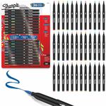Sharpie Creative Markers - Brush Marker Point - Assorted Ink - Multipurpose - 36 / Pack SAN2221927
