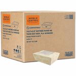 No Tree 46oz Paper Folded Takeout Containers - Food Storage, Commercial - Natural - Paper, Polylactic Acid (PLA) Body - 200 / Carton WORTONT8W