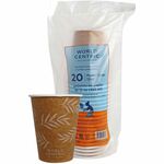World Centric Cup - 12 fl oz - Beige - Paper, Sugarcane Paper - Hot Drink, Tea, Coffee, Beverage, Cafe, Deli, Restaurant WORCURTPA12