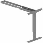 Lorell Sit-Stand 3rd-Leg Base - Silver Base - 2 Tier(s) - 275 lb Capacity - Height Adjustable - 3-Stage - 45" Height - Workstation - Assembly Required - Metal Frame Material - 1 Each LLR25916