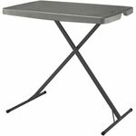 Lorell Table Tray - 150 lb Capacity - Height Adjustable - 1.50" Table Top Thickness - 26.80" Height x 26" Width x 18" Depth - Black - High-density Polyethylene (HDPE) Top Material - Metal Frame Material LLR66662