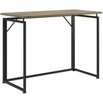Techni Mobili Space Saving Folding Desk - Folding Base - Modern Style - 66 lb Capacity - 39.50" Table Top Width x 19.70" Table Top Depth - 29.20" Height - Workstation, Computer, Bedroom, Dorm Room, Laptop - Assembly Required - Gray - Steel Base Material RTA15FLDGRY