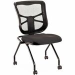 Alera Elusion Chair - Black Seat Color - Fabric Seat Material - Black Back Color - Mesh Back Material - Black Frame Color - Steel Frame Material - Four-legged Base - Black - 2 / Carton ALEEL4915