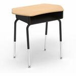 Lorell League Adjustable-Height Open-Front Student Desks - x 33" Width x 20" Depth - Finish: Fusion Maple - Fusion Maple Table Top - Durable, Storage Space - For Student, Desk, Storage LLR83092FMPL