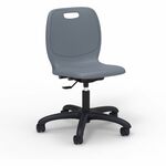 Lorell League Adjustable-Height Task Chairs - Material: Polypropylene - Finish: Graphite - Swivel, Casters, Versatile, Adjustable Seat, Swivel Caster, Dual Wheel Caster, Pneumatic Adjustment, 360&deg; Swivel, Hooded Caster, Swivel Casters - For Classroom, LLR83093GYPL