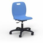 Lorell League Adjustable-Height Task Chairs - Material: Polypropylene - Finish: Sky Blue - Swivel, Casters, Versatile, Adjustable Seat, Swivel Caster, Dual Wheel Caster, Pneumatic Adjustment, 360&deg; Swivel, Hooded Caster, Swivel Casters - For Classroom, LLR83093LBEPL