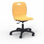 Lorell League Adjustable-Height Task Chairs - Material: Polypropylene - Finish: Squash - Swivel, Casters, Versatile, Adjustable Seat, Swivel Caster, Dual Wheel Caster, Pneumatic Adjustment, 360&deg; Swivel, Hooded Caster, Swivel Casters - For Classroom, C LLR83093YWPL
