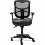 Alera Elusion Chair - Black Seat Color - PU Leather Seat Material - Black Back Color - Mesh Back Material - Black Frame Color - Nylon Frame Material - Mid Back - 5-star Base - Black - Armrest ALEEL4215