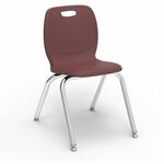 Lorell League Stacking Student Chairs - Four-legged Base - Burgundy - Polypropylene LLR99905BYPL