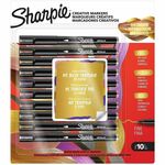 Sharpie Creative Markers - Fine Marker Point - Assorted Metallic Ink - Acrylic Based, Water Based - Multipurpose SAN2221929