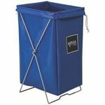 Royal Basket Trucks Hamper Kit - 29.98 gal - 30" Height x 15" Width x 17" Depth - Easy to Clean, Mold Resistant, Mildew Resistant, UV Resistant, Damage Resistant, Compact, Foldable, Durable - Blue - Vinyl, Galvanized Steel RBTR00BBXHBK