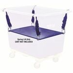 Royal Basket Trucks Spring Lift for Poly Trucks - 150 lb Load Capacity - 25.50" Length x 15" Width - Ergonomic Design, Wear Resistant, Tear Resistant - Vinyl - Blue RBTR06BBXPSN