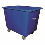 Royal Basket Trucks Poly Material Handling Trucks - 4 Casters - 4" Caster Size - Metal, Polyethylene, Galvanized Steel - 38" Length x 26" Width x 23" Depth x 28.50" Height - Blue RBTR08BLXPGA4
