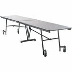 National Public Seating Mobile Cafeteria Tables - Gray Nebula Rectangle Top - 12 Seating Capacity - 1100 lb Capacity - 12.08 ft Table Top Length x 30" Table Top Width - 29" Height - Cafeteria - Medium Density Fiberboard (MDF), High Pressure Laminate (HPL) NPSMT12MDPEPCGY