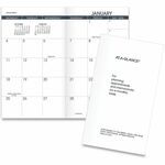 At-A-Glance Dated Monthly Appointment Book Refill - Pocket - Monthly - 12 Month - January 2026 to December 2026 - 1 Month Double Page Layout - 3 1/2" x 6" Sheet Size - White Sheet - Stapled - White - Paper - Bleed Resistant, Unruled Daily Block - 1 Each AAG7090610
