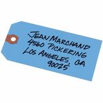 Avery&reg; Unstrung Shipping Tags, 11.5 pt. Stock, 4-3/4" x 2-3/8" , 1,000 Blue Hang Tags - 4.75" Length x 2.37" Width - Rectangular - Card Stock - Blue - 1 Box AVE12355