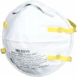 3M Particulate Respirator Mask - Recommended for: Assembly, Mechanic, Bagging, Cleaning, Chemical, Emergency, Grinding, Lead Abatement, Paint, Petrochemical, Pharmaceutical, ... - Standard - Dust, Airborne Particle Protection - White - Adjustable, Lightwe MMM8210