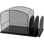 Officemate Supply Baskets - 2.4 Height x 10.1 Width x 6.1 Depth - Black  - Plastic