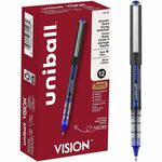uniball™ Vision Rollerball Pens - 0.5 mm Pen Point - Blue Ink - 12 / Dozen UBC60108