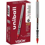uniball™ Vision Rollerball Pens - 0.7 mm Pen Point - Red Ink - 12 / Dozen UBC60139