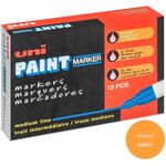 uniball™ uni-Paint PX-20 Oil-Based Paint Marker - Orange Ink - Oil Based - White Barrel - 1 Each UBC63607