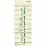 TOPS Weekly Time Cards - 3.50" x 9" Sheet Size - Manila - Manila Sheet(s) - Green Print Color - 500 / Box TOP1259