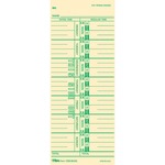 TOPS Named Days Time Cards - 3.50" x 9" Sheet Size - Yellow - Manila Sheet(s) - Green Print Color - 100 / Pack TOP12593