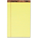 TOPS The Legal Rule Writing Pads - Legal - 50 Sheets - Double Stitched - 0.34" Ruled - 16 lb Basis Weight - Legal - 8 1/2" x 14" Sheet Size - Canary Paper - Perforated, Hard Cover, Heavyweight - 12 / Dozen TOP7572