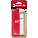VELCRO&reg; Sticky Back 7/8in Squares White 12 ct - 0.87" Length x 0.87" Width - White - For Tile, Multi Surface, Glass, Plastic, Metal, School, Home - 12 / Pack VEK90073