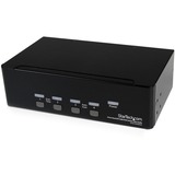 StarTech.com 4 Port Dual DVI USB KVM Switch with Audio & USB Hub