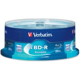 Verbatim 97457 Blu-ray Recordable Media - BD-R - 6x - 25 GB - 25 Pack Spindle