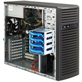 Supermicro SuperServer 5037C-T Barebone System Mid-tower - Intel C204 Chipset - Socket H2 LGA-1155 - 1 x Total Processor - Xeon, Core i3 Support - Black