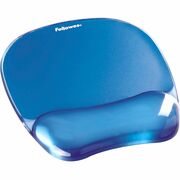 Fellowes Crystals Gel Mousepad/Wrist Rest - 0.75" Height x 7.88" Width x 9.19" Depth - Blue - Gel, Rubber - Stain Resistant, Skid Proof - 1 Each FEL91141